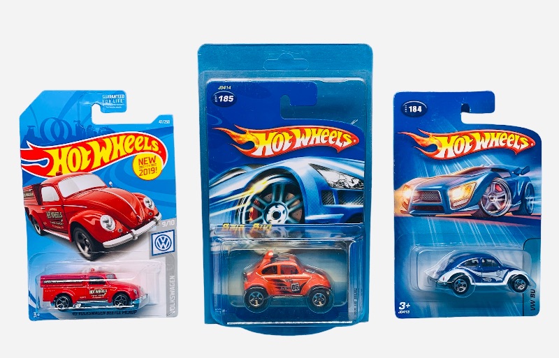 Photo 1 of 224089…3 Hot Wheels die cast VW bugs and pickup 