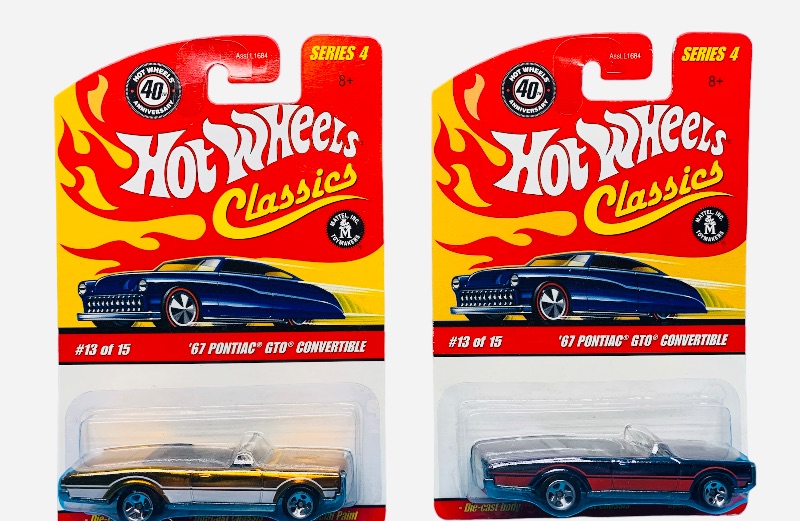 Photo 1 of 224097…2 hot wheels classics die cast Pontiac GTO convertible cars 