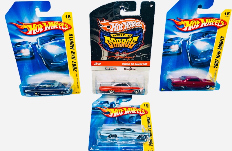 Photo 1 of 224129…4 hot wheels die cast Ford Galaxie cars