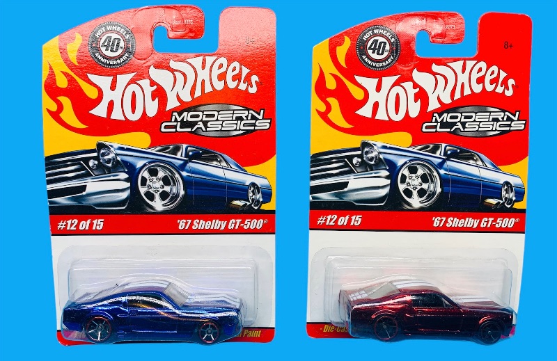 Photo 1 of 224134…2 hot wheels die cast modern classics Shelby GT-500 cars with special paint 