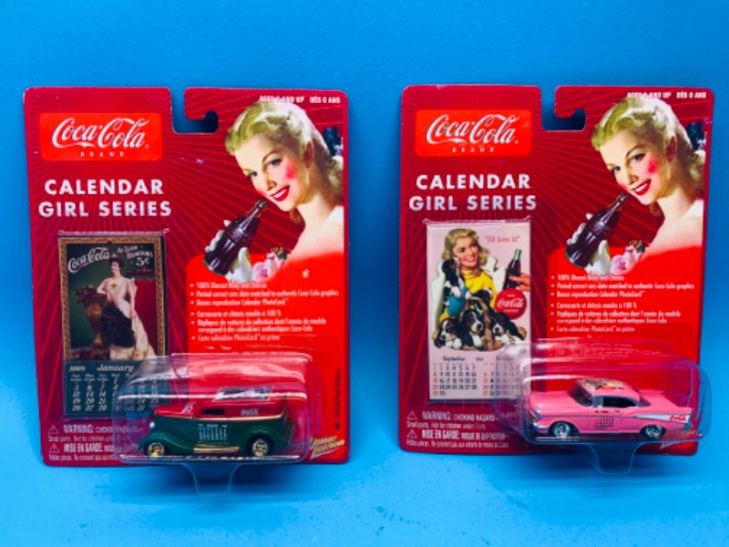 Photo 1 of 224151…2 Johnny lightning Coca Cola calendar girl series 