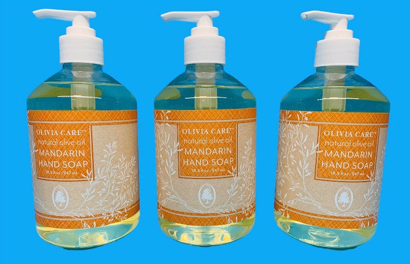 Photo 1 of 224185… 3 Olivia care vegan olive oil mandarin hand soaps 18 oz each 