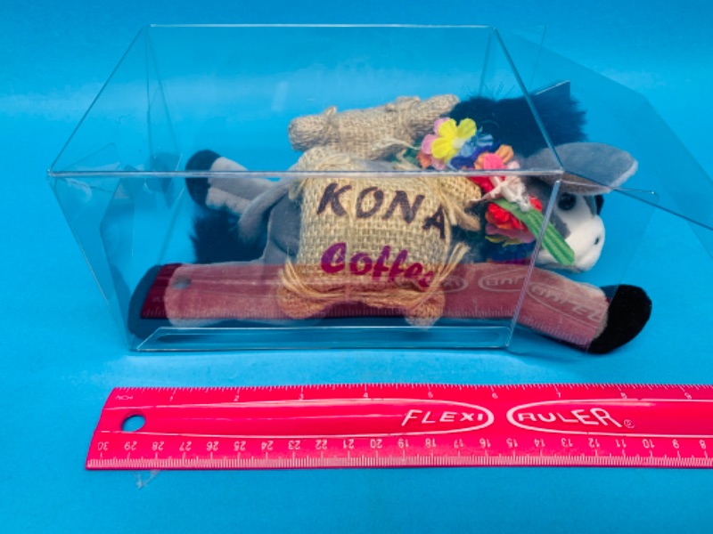 Photo 1 of 224196…Hawaiian Collectible donkey bean bag plush with mini passport in plastic case 