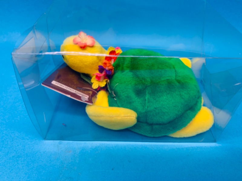 Photo 1 of 224197…Hawaiian Collectible sea turtle bean bag plush with mini passport in plastic case 