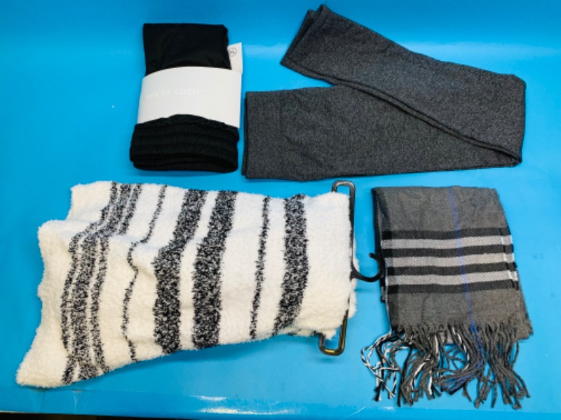 Photo 1 of 224332…woman’s joggers size xl and M, scarf, and wrap