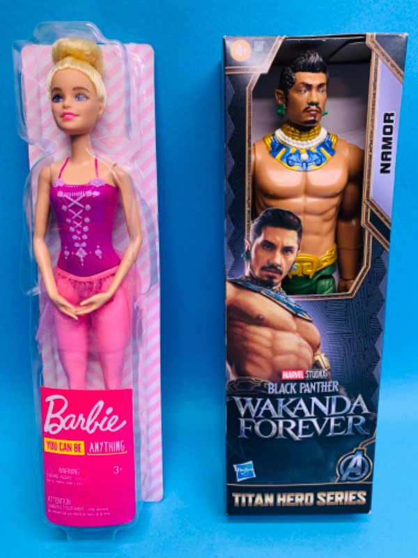 Photo 1 of 224340… wakanda namor and Barbie dolls