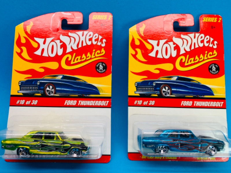 Photo 1 of 224471…2  hot wheels classics die cast thunderbolt cars with special paint 