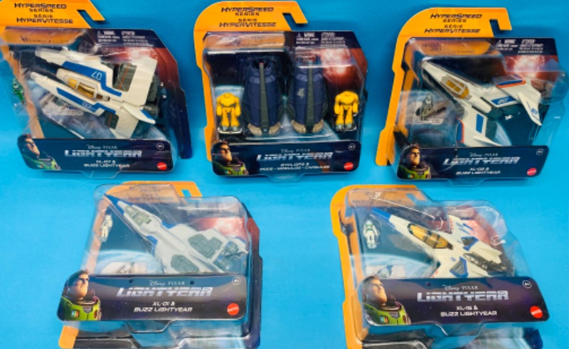 Photo 1 of 224543…  5 Disney lightyear hyperspeed series plane toys 