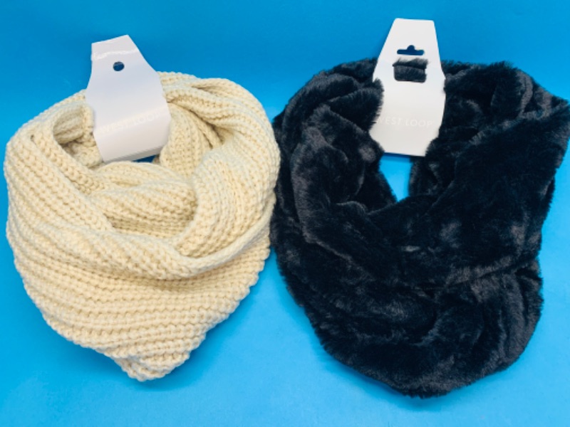 Photo 1 of 224605… faux fur and knit infinity scarves 