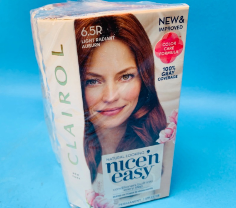 Photo 2 of 224823… 3 Clairol nice ‘n easy hair color kits light radiant auburn color