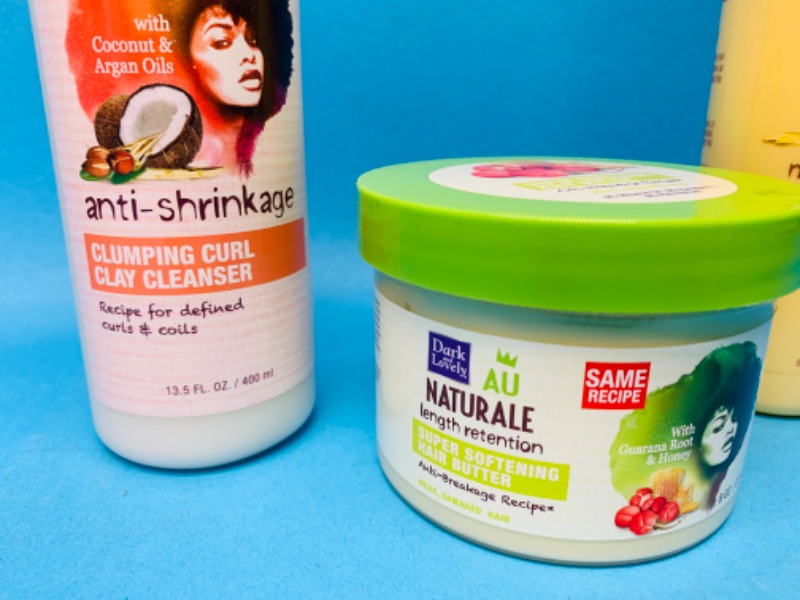 Photo 2 of 224826…Dark and Lovely hair products- softening butter, leave in spray, and curl cleanser 