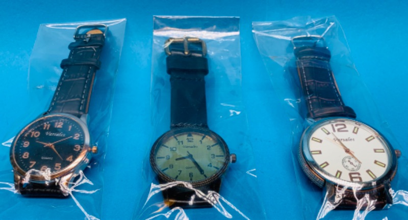 Photo 1 of 224844… 3 men’s watches- will need batteries replaced 