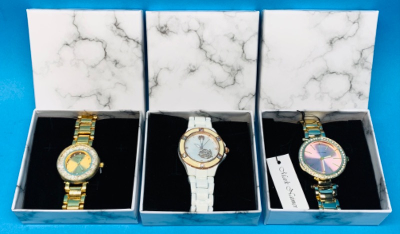 Photo 1 of 224860… 3 ladies fashion watches - will need batteries replaced 