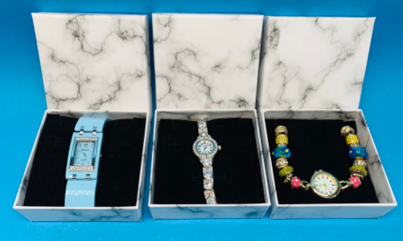 Photo 1 of 224861… 3 ladies fashion watches - will need batteries replaced 