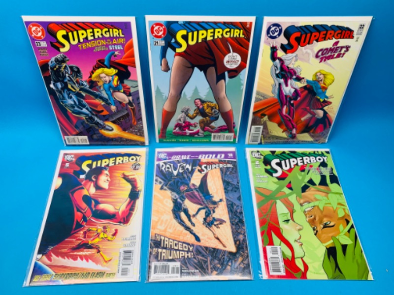 Photo 1 of 224880…supergirl and superboy comics in plastic sleeves 