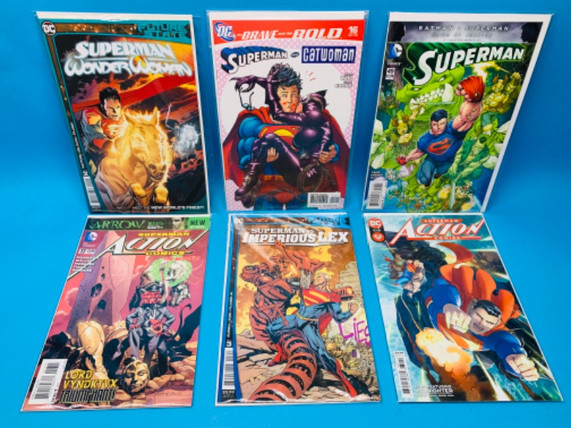 Photo 1 of 224887…6  Superman comics in plastic sleeves 