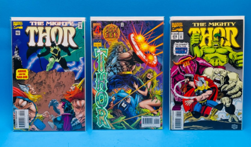 Photo 1 of 224894…3 Thor  comics in plastic sleeves 