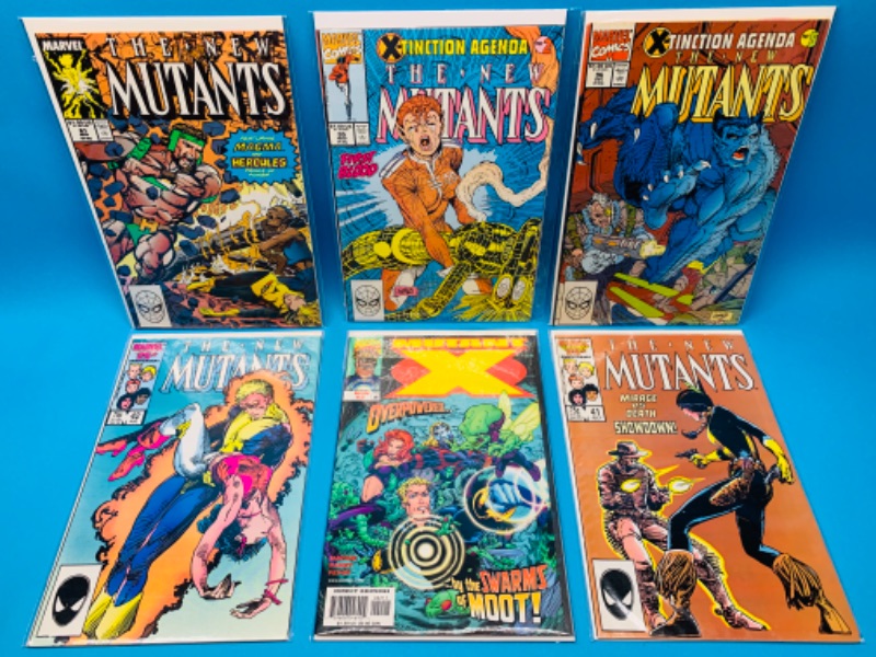 Photo 1 of 224902…6 vintage mutants  comics in plastic sleeves 