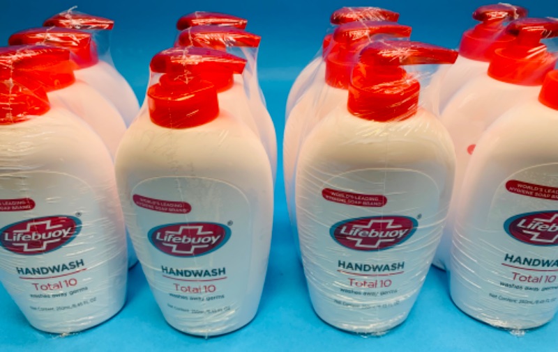 Photo 1 of 224965…12 Lifebuoy total 10 handwash bottles 8.45 oz each 