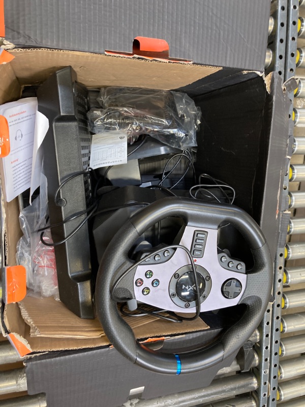 Photo 1 of 900 DEGREE GAMING RACE WHEEL USED POSSIBLE MISSING PARTS 