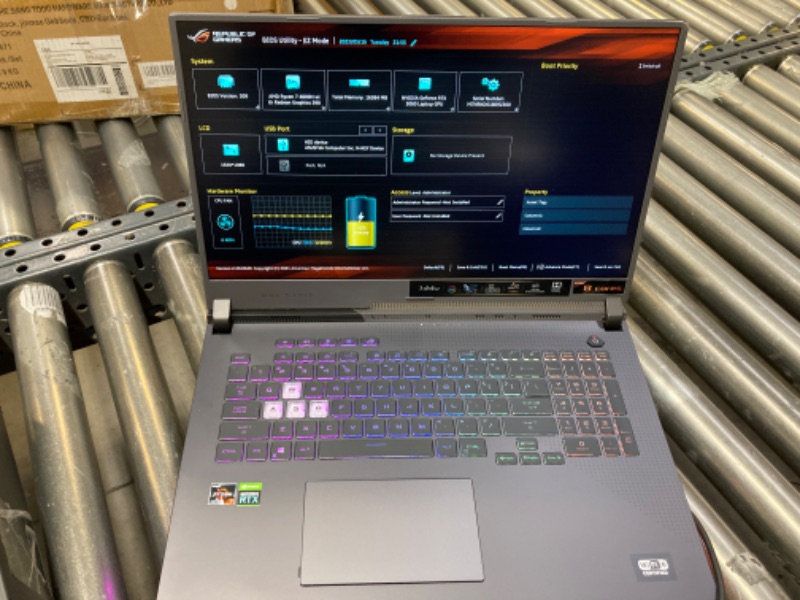 Photo 2 of ASUS ROG Strix G17 G713IM 17.3” Full HD 144Hz IPS Gaming Laptop, AMD Octa Core Ryzen 7 4800H, 16GB DDR4 RAM, 512GB PCIe NVMe SSD, Nvidia GeForce RTX 3060, RGB Backlit Keyboard, Windows 10, Gray
