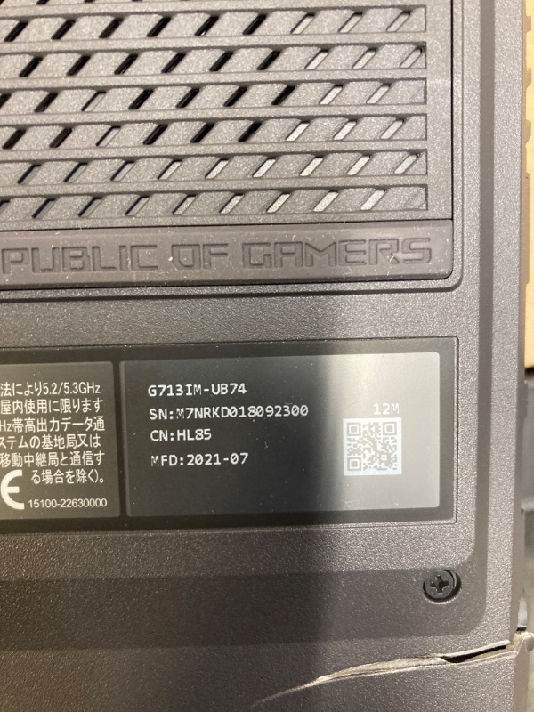 Photo 3 of ASUS ROG Strix G17 G713IM 17.3” Full HD 144Hz IPS Gaming Laptop, AMD Octa Core Ryzen 7 4800H, 16GB DDR4 RAM, 512GB PCIe NVMe SSD, Nvidia GeForce RTX 3060, RGB Backlit Keyboard, Windows 10, Gray
