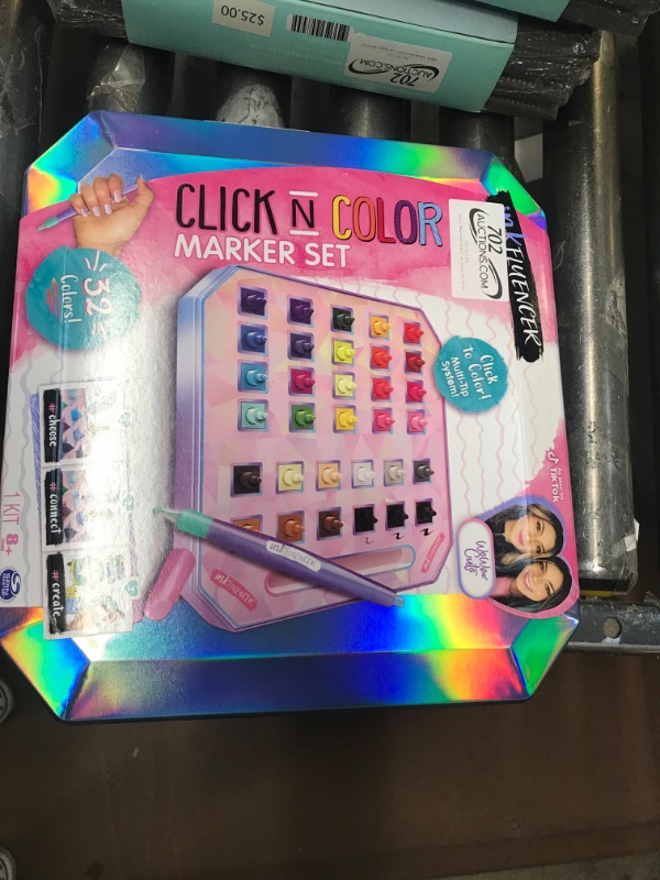 Photo 1 of inkFluencer, We Wear Cute Click N Color Marker Set, Activity Kit with 32 Click-on Marker Tips
