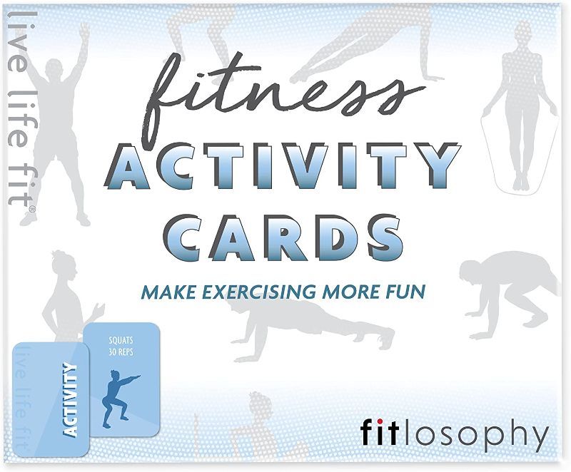 Photo 1 of Fitlosophy FAC-24413 Adult Activity Meditation and Workouts Card for Adults with Jump Rope, 120 Card
