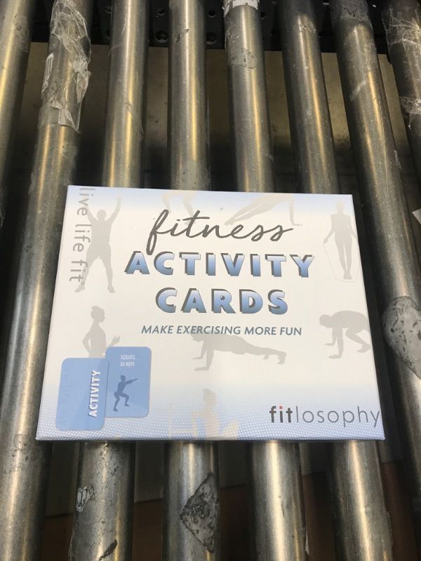 Photo 2 of Fitlosophy FAC-24413 Adult Activity Meditation and Workouts Card for Adults with Jump Rope, 120 Card
