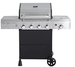 Photo 1 of Amazon Basics Freestanding Gas Grill with Side Burner, 4 Burner  BOX SAYS DAMAGED BUT UNKNOWN IF REALLY IS DAMAGED 