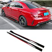 Photo 1 of Aishun Dtouch Side Skirts Fits Universal Vehicles Exterior Side Bottom Line Extensions Splitter Lip Car Diffusers (Length 2.2m/88.61 in.)
