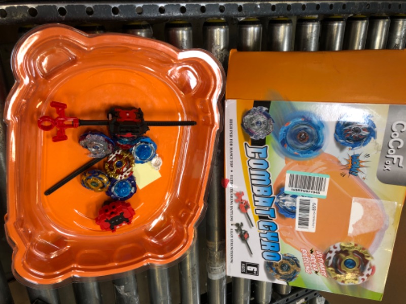 Photo 2 of Bey Battling Top Burst Toy Blade Set Game Complete Battle Game Set with Stadium, 6 Battling Tops and 2 Launchers, Toys for 6 Year Old Boys & Girls & Up
