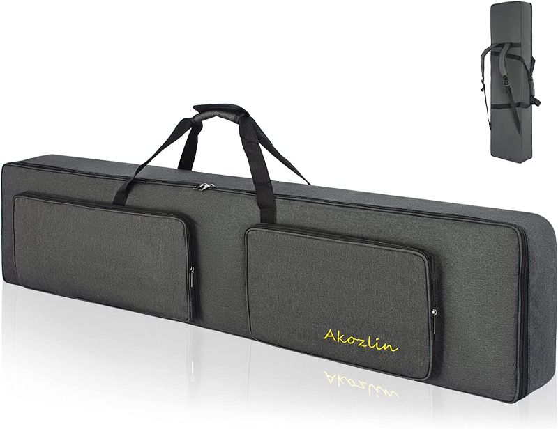 Photo 1 of AKOZLIN 88-Key Padded Keyboard Gig Bag, 54.3”×13.3”×6.3”Portable Waterproof Electric Piano Keyboard Case Bag For Slim 88 Note Keyboard
