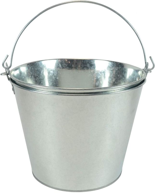 Photo 1 of 5-Quart Galvanized Pail Beer Bucket 9x9x7 inches (Pack of 2) 2Pack