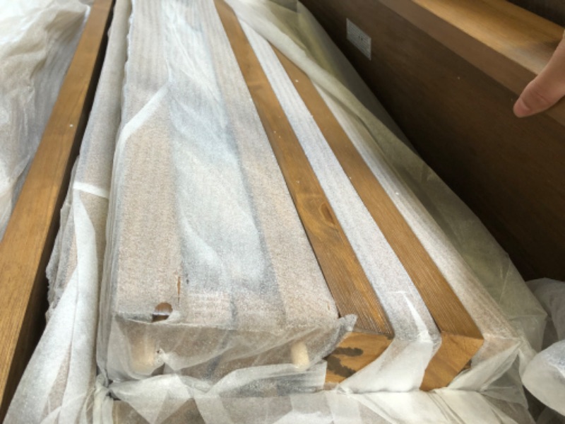 Photo 1 of Plank+Beam 72" Farmhouse Dining Table, Solid Wood Kitchen Table, Large Wooden Rectangular Dinner Table for Dining Room, Home Office, Living Room Furniture, Easy Assembly, Pecan Wirebrush Pecan Wirebrush Farmhouse 72" Dining Table