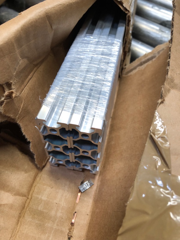 Photo 1 of 2PCS 20 Series T Slot 2060 Aluminum Extrusion Profile 39.4'',European Standard Anodized Linear Rail for 3D Printer Parts and CNC DIY 1000mm Silver(39.4inch) Silver 2PCS 1000mm(37.4'')