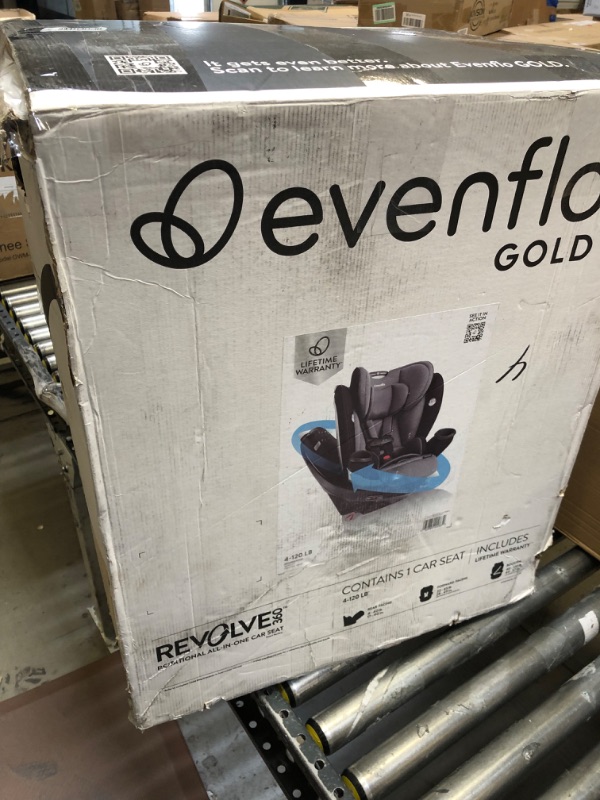 Photo 2 of Evenflo Gold Revolve360 Rotational AllinOne Convertible Car Seat Swivel Car Seat Rotating Car Seat for All Ages Swivel Baby Car Seat ModeChanging 4120lb Car Seat and Booster Car Seat, Moonstone Moonstone Gray