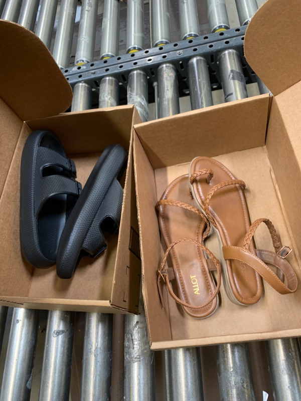 Photo 1 of 2 Pack of Shoes, Various Sizes and Colors --- Box Packaging Damaged, Minor Use, Dirty From Previous Use