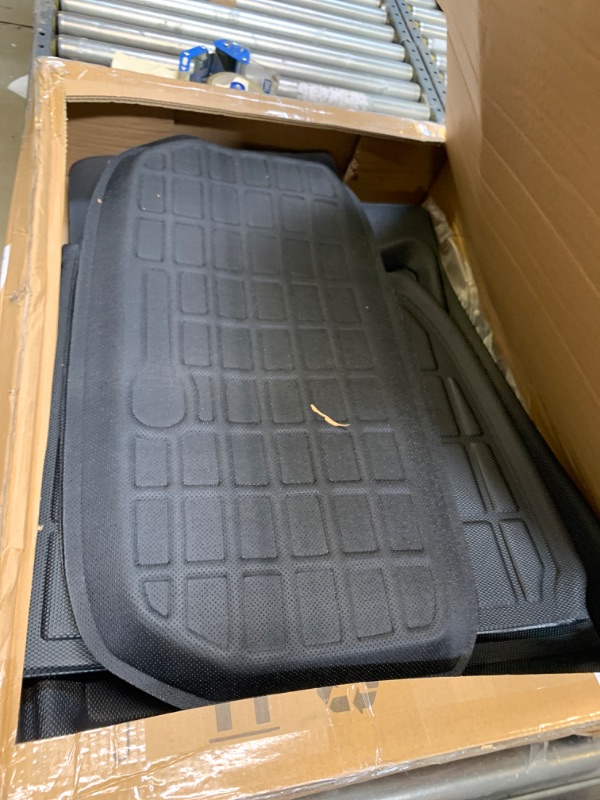 Photo 2 of DiffCar 3D Tesla Model Y Floor Mats 2023 2022 2021,Tesla Model Y All Weather Floor Mats 2022 2021,Full Set Waterproof Floor Mats Frunk & Trunk Mat for Tesla Model Y Accessories, Tesla Model Y 5 Seater Floo Mats & Cargo Liner