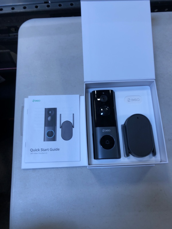 Photo 1 of 360 VIDEO DOORBELL X3 BATTERY POWERED OR WIRED (UNABLE TO TEST)