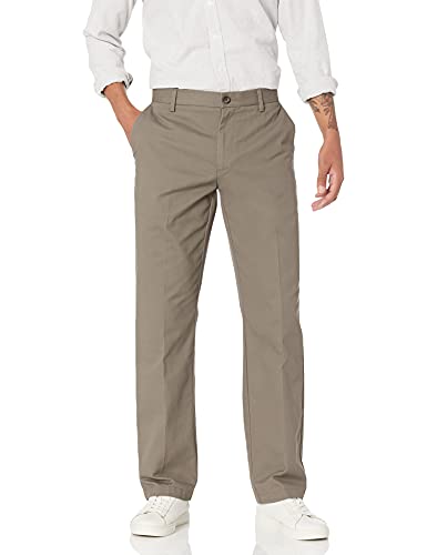 Photo 1 of Amazon Essentials Men's Classic-Fit Wrinkle-Resistant Flat-Front Chino Pant (Available in Big & Tall), Taupe, 38W X 32L
