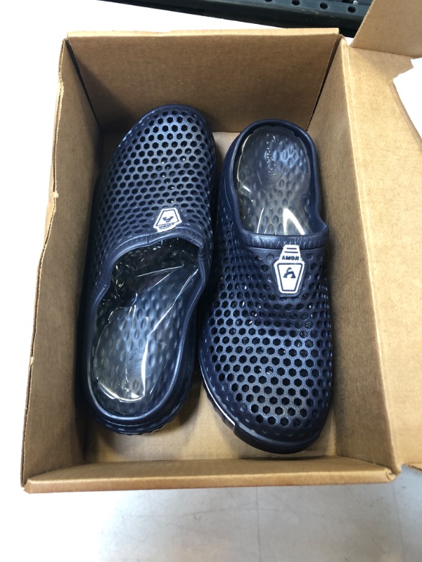 Photo 2 of Amoji Unisex Garden Clogs Shoes Slippers Sandals AM1702 9.5 Women/7.5 Men Navy