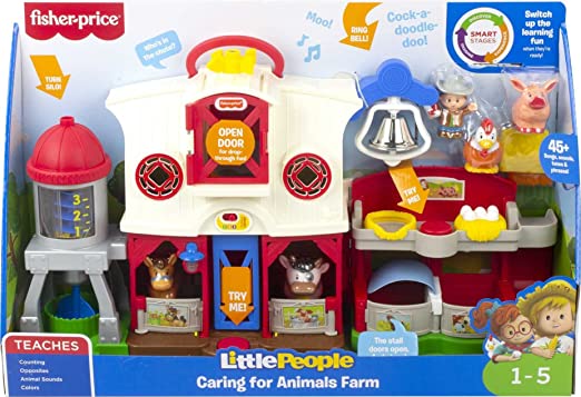 Photo 1 of Fisher-Price Little People Toddler Learning Toy Caring For Animals Farm Interactive Playset With Smart Stages For Ages 1+ Years
