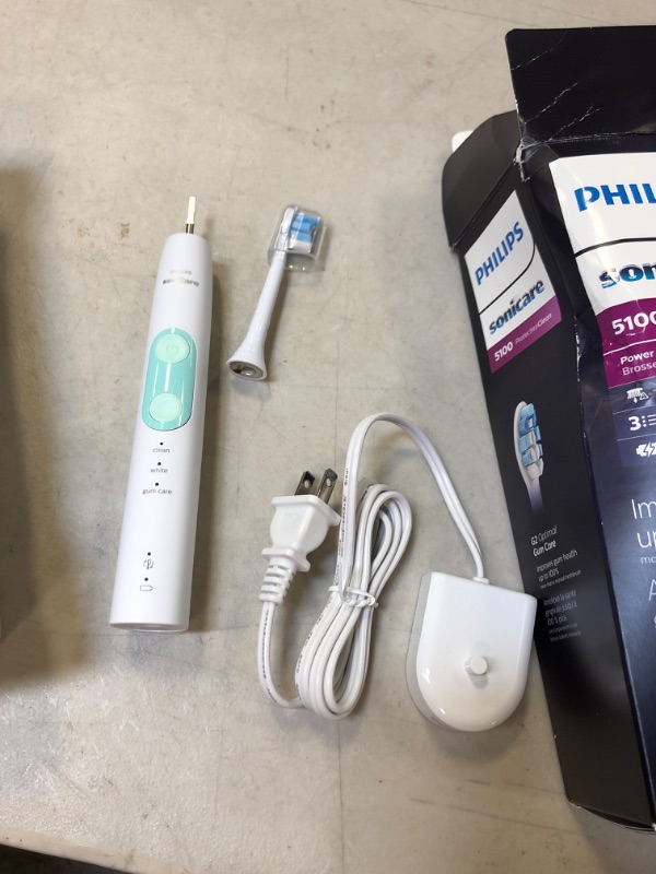 Photo 2 of Philips Sonicare ProtectiveClean 5100 Rechargeable Electric Power Toothbrush, White, HX6857/11
OPEN BOX ITEM 
