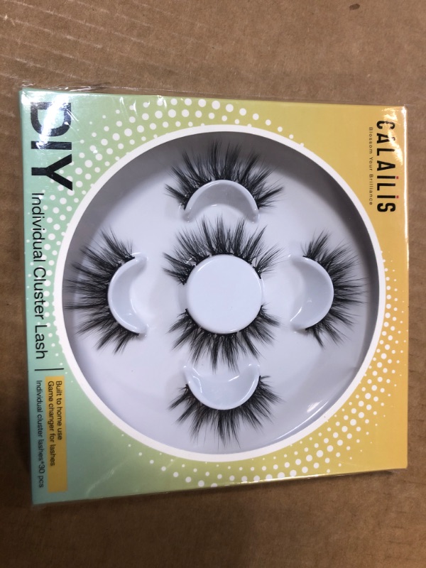 Photo 1 of DIY Individual Cluster Lash,CALAILIS Cluster Lash Extension Kit Home Eyelash Extension Naturals Lashes Faux Mink Cluster Lashes 3 Pairs