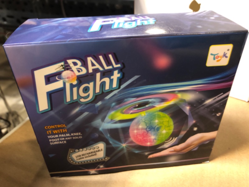 Photo 2 of Flying Toy Ball Infrared Induction RC Flying Toy Built-in LED Light Disco Helicopter Shining Colorful Flying Drone Indoor and Outdoor Games Toys for 3 4 5 6 7 8 9 10 Year Old Boys and Girls
