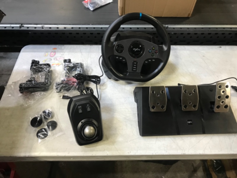 Photo 2 of PXN V9 Gaming Racing Wheel with Pedals and Shifter, Steering Wheel for PC, Xbox One, Xbox Series X/S, PS4, PS3 and Nintendo Switch
