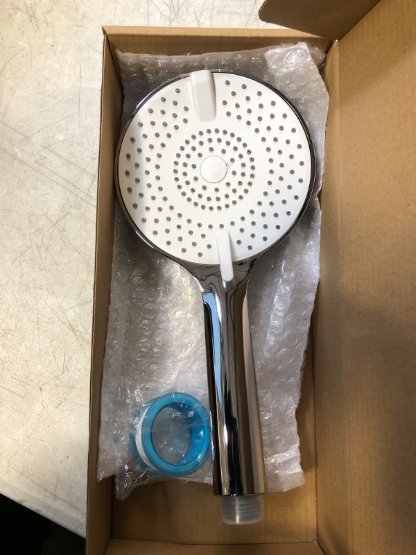 Photo 2 of High Pressure Shower Heads With Handheld-Beauty Angelbella 4 Mode High Flow Hand Held Showerhead Anti Clog Nozzles Detachable Powerful Shower Head Built in Power Wash to Clean Tub Tile & Pets