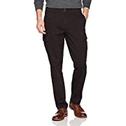 Photo 1 of Goodthreads Men's Straight-Fit Vintage Comfort Stretch Cargo Pant, Black, 34W x 32L