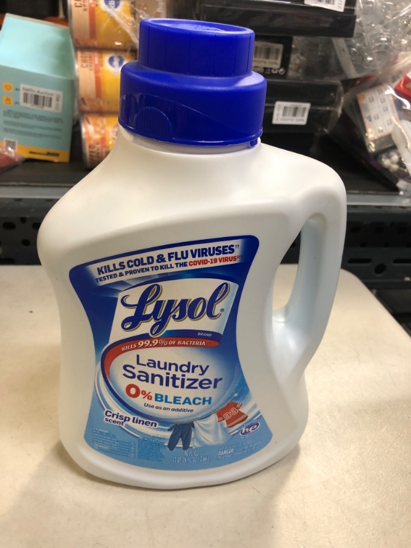 Photo 1 of Lysol Laundry Sanitizer Additive, Crisp Linen, 90oz